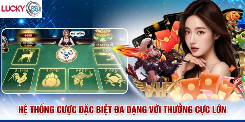 Hệ thống cược đặc biệt đa dạng với thưởng cực lớn