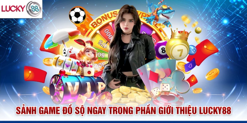 Sảnh game đồ sộ ngay trong phần giới thiệu Lucky88